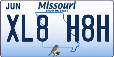 MO license plate XL8H8H