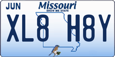 MO license plate XL8H8Y