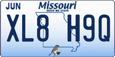 MO license plate XL8H9Q