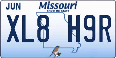 MO license plate XL8H9R