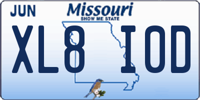 MO license plate XL8I0D