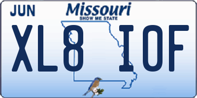 MO license plate XL8I0F