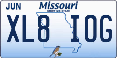 MO license plate XL8I0G
