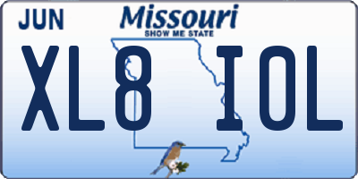 MO license plate XL8I0L
