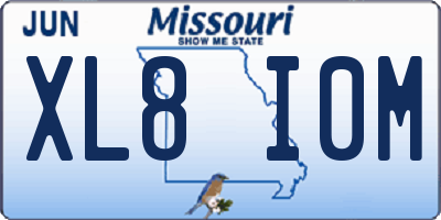 MO license plate XL8I0M