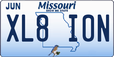 MO license plate XL8I0N