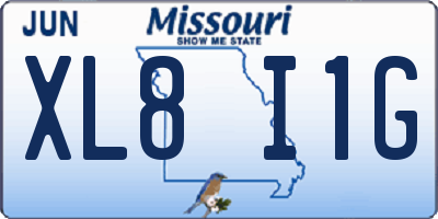 MO license plate XL8I1G