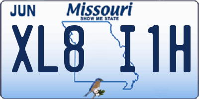 MO license plate XL8I1H