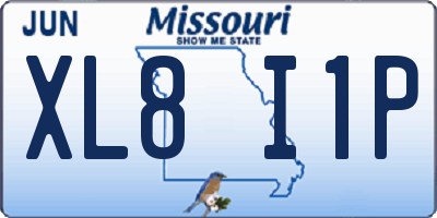 MO license plate XL8I1P