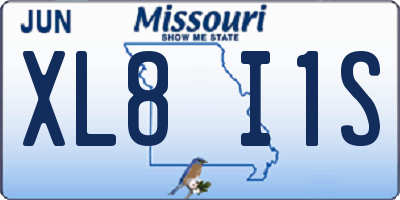 MO license plate XL8I1S
