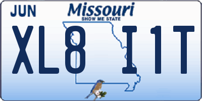 MO license plate XL8I1T
