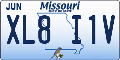 MO license plate XL8I1V