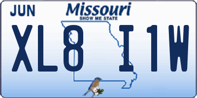 MO license plate XL8I1W