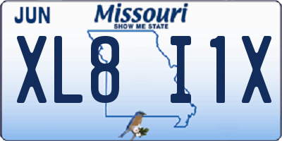 MO license plate XL8I1X