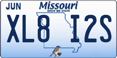 MO license plate XL8I2S