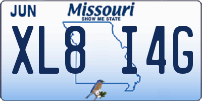 MO license plate XL8I4G