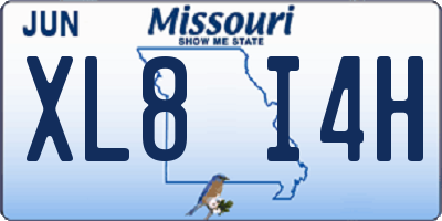 MO license plate XL8I4H