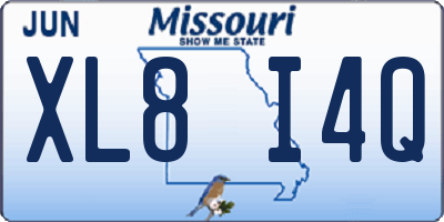 MO license plate XL8I4Q