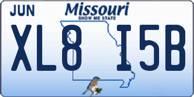 MO license plate XL8I5B