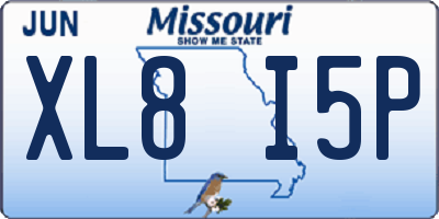 MO license plate XL8I5P