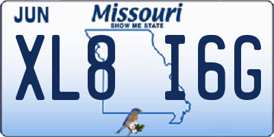 MO license plate XL8I6G