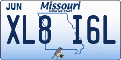 MO license plate XL8I6L