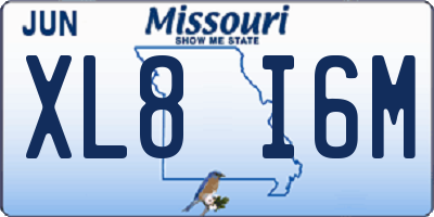 MO license plate XL8I6M