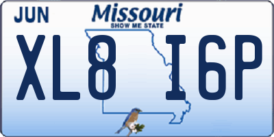 MO license plate XL8I6P