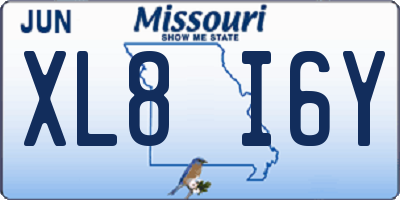 MO license plate XL8I6Y