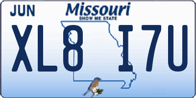 MO license plate XL8I7U