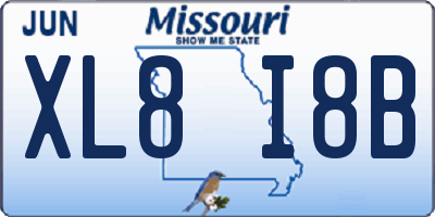 MO license plate XL8I8B