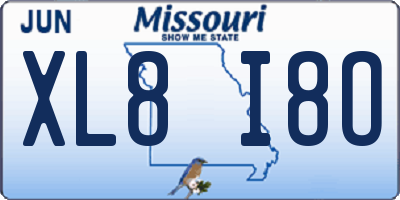MO license plate XL8I8O