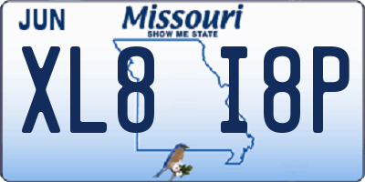 MO license plate XL8I8P