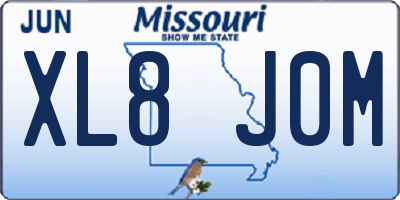 MO license plate XL8J0M