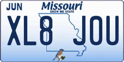 MO license plate XL8J0U