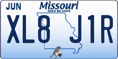 MO license plate XL8J1R