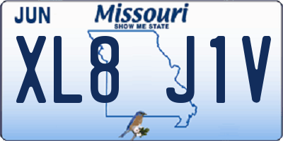 MO license plate XL8J1V