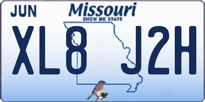 MO license plate XL8J2H