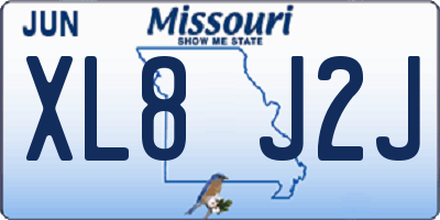 MO license plate XL8J2J