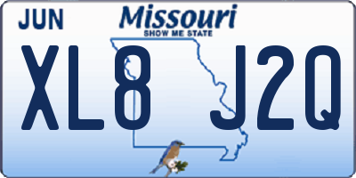 MO license plate XL8J2Q