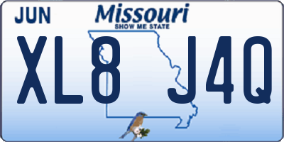 MO license plate XL8J4Q