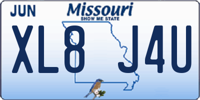 MO license plate XL8J4U