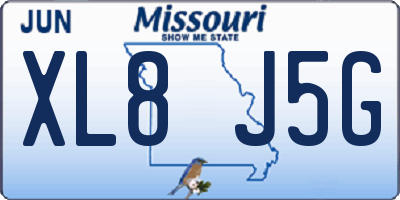 MO license plate XL8J5G