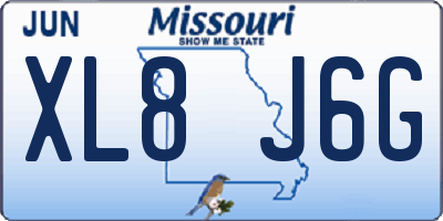 MO license plate XL8J6G