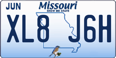 MO license plate XL8J6H