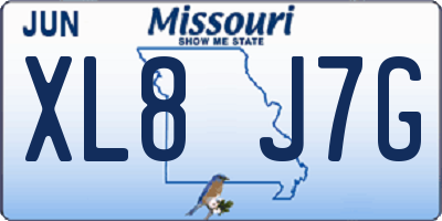 MO license plate XL8J7G