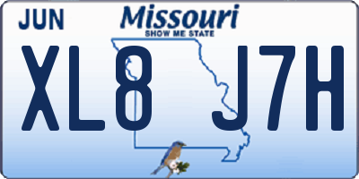 MO license plate XL8J7H