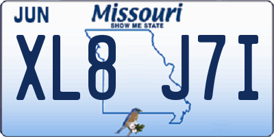 MO license plate XL8J7I