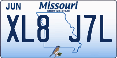 MO license plate XL8J7L