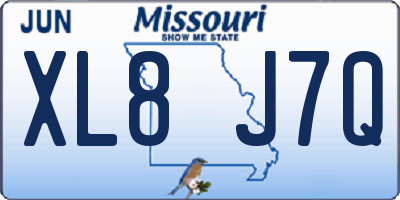 MO license plate XL8J7Q